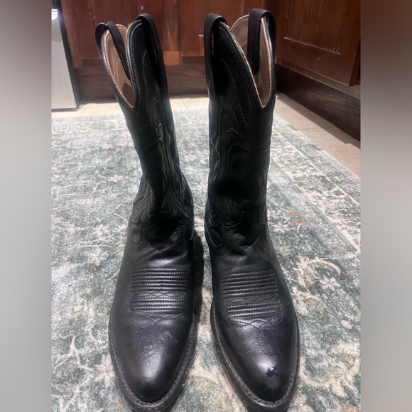 BLACK TECOVAS COWGIRL/COWBOY BOOTS - Picture 3 of 8